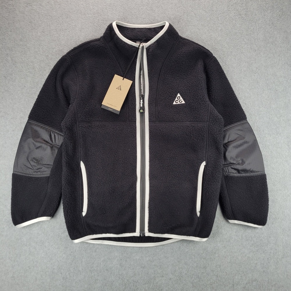 Nike ACG Fleece Jacket Kids Medium Black Therma-FIT DQ8734-010 Compass Zip